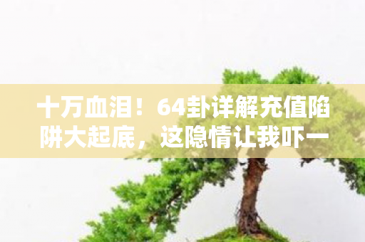 十万血泪！64卦详解充值陷阱大起底，这隐情让我吓一跳！