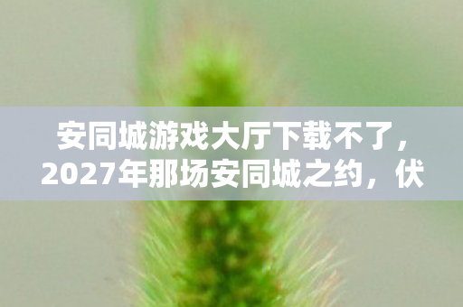 安同城游戏大厅下载不了,2027年那场安同城之约,伏笔藏了十年,如今想起鼻子一酸 安同城游戏大厅下载不了,2027年那场安同城之约,伏笔藏了十年,如今想起鼻子一酸