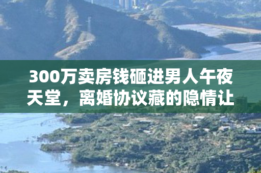 300万卖房钱砸进男人午夜天堂，离婚协议藏的隐情让我吓破胆！