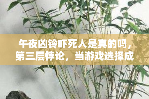 午夜凶铃吓死人是真的吗，第三层悖论，当游戏选择成为灵魂震颤的审判，谁在午夜敲响存在之钟？