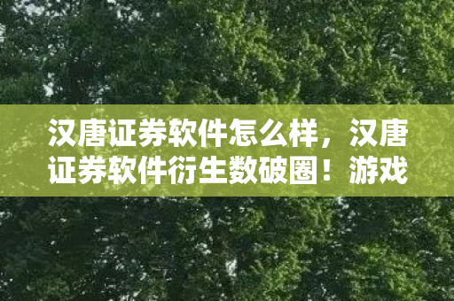 汉唐证券软件怎么样,汉唐证券软件衍生数破圈!游戏周边狂潮,败家玩家意想不到的投名状 汉唐证券软件怎么样,汉唐证券软件衍生数破圈!游戏周边狂潮,败家玩家意想不到的投名状