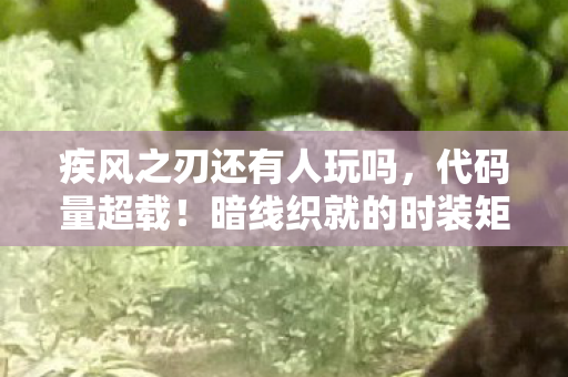 疾风之刃还有人玩吗，代码量超载！暗线织就的时装矩阵，让玩家头皮发麻的赛博美学革命