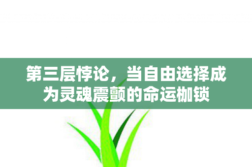 第三层悖论，当自由选择成为灵魂震颤的命运枷锁