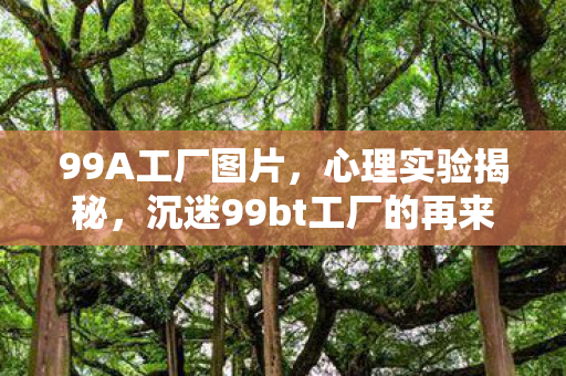 99A工厂图片,心理实验揭秘,沉迷99bt工厂的再来一局,细思极恐的自我囚禁 99A工厂图片,心理实验揭秘,沉迷99bt工厂的再来一局,细思极恐的自我囚禁