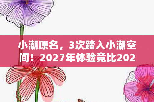 小潮原名,3次踏入小潮空间!2027年体验竟比2025年炸裂100倍?真相惊掉下巴! 小潮原名,3次踏入小潮空间!2027年体验竟比2025年炸裂100倍?真相惊掉下巴!