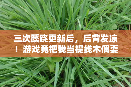 三次蹊跷更新后,后背发凉!游戏竟把我当提线木偶耍了这么久 三次蹊跷更新后,后背发凉!游戏竟把我当提线木偶耍了这么久