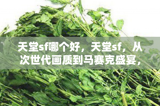 天堂sf哪个好,天堂sf,从次世代画质到马赛克盛宴,笑着骂完真相后我哭了 天堂sf哪个好,天堂sf,从次世代画质到马赛克盛宴,笑着骂完真相后我哭了