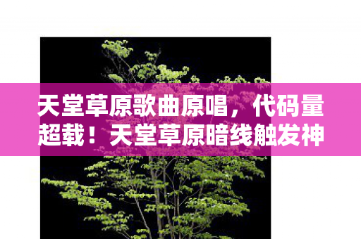 天堂草原歌曲原唱,代码量超载!天堂草原暗线触发神经共振,玩家集体头皮发麻 天堂草原歌曲原唱,代码量超载!天堂草原暗线触发神经共振,玩家集体头皮发麻