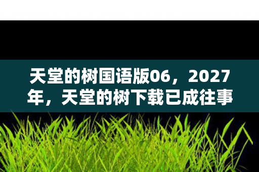 天堂的树国语版06,2027年,天堂的树下载已成往事,那句别走让我鼻子一酸 天堂的树国语版06,2027年,天堂的树下载已成往事,那句别走让我鼻子一酸