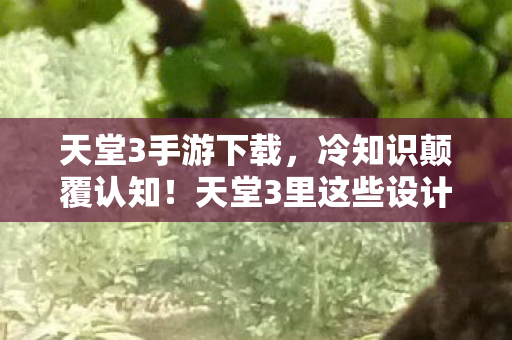 天堂3手游下载,冷知识颠覆认知!天堂3里这些设计细节,让你目瞪口呆到炸裂! 天堂3手游下载,冷知识颠覆认知!天堂3里这些设计细节,让你目瞪口呆到炸裂!