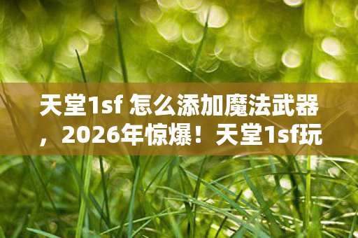 天堂1sf 怎么添加魔法武器,2026年惊爆!天堂1sf玩家破亿,背后隐藏何种神秘力量? 天堂1sf 怎么添加魔法武器,2026年惊爆!天堂1sf玩家破亿,背后隐藏何种神秘力量?