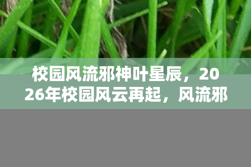 校园风流邪神叶星辰，2026年校园风云再起，风流邪神伏笔深藏，回忆起竟鼻子一酸