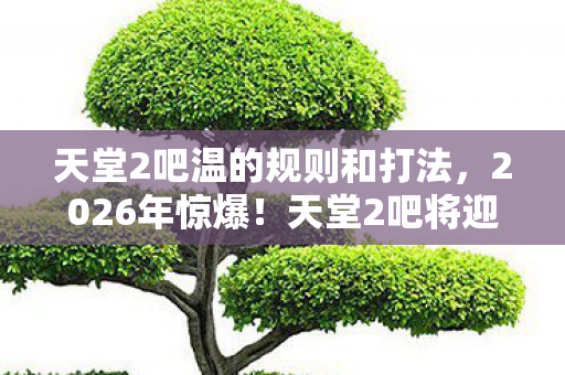天堂2吧温的规则和打法,2026年惊爆!天堂2吧将迎巨变,老玩家泪目,未来何去何从? 天堂2吧温的规则和打法,2026年惊爆!天堂2吧将迎巨变,老玩家泪目,未来何去何从?