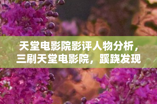 天堂电影院影评人物分析,三刷天堂电影院,蹊跷发现暗线后,后背发凉直呼细思极恐! 天堂电影院影评人物分析,三刷天堂电影院,蹊跷发现暗线后,后背发凉直呼细思极恐!