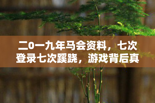 二0一九年马会资料，七次登录七次蹊跷，游戏背后真相让我后背发凉