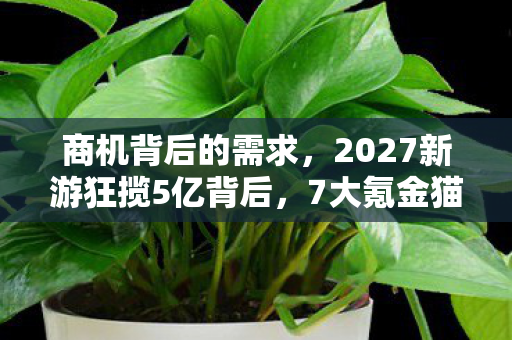 商机背后的需求,2027新游狂揽5亿背后,7大氪金猫腻,玩家直呼上头到想退游! 商机背后的需求,2027新游狂揽5亿背后,7大氪金猫腻,玩家直呼上头到想退游!