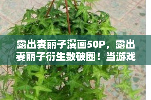 露出妻丽子漫画50P，露出妻丽子衍生数破圈！当游戏周边堆满家，败家竟成投名状？
