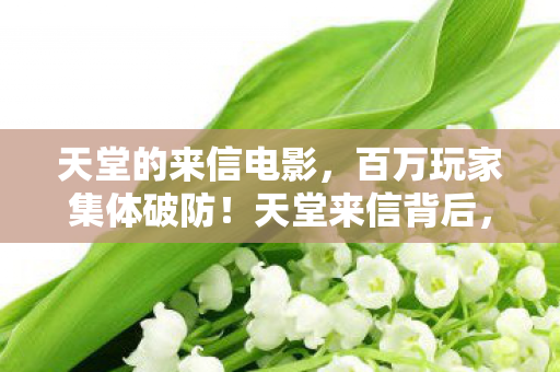 天堂的来信电影,百万玩家集体破防!天堂来信背后,竟藏着让全服泪崩的终极谜团? 天堂的来信电影,百万玩家集体破防!天堂来信背后,竟藏着让全服泪崩的终极谜团?