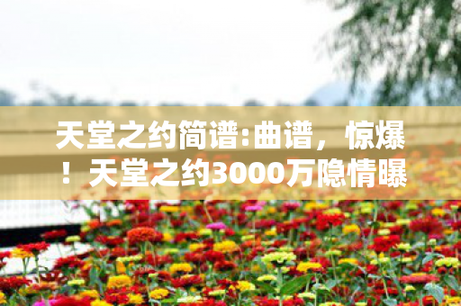 天堂之约简谱:曲谱,惊爆!天堂之约3000万隐情曝光,砍玩法时众人吓一跳! 天堂之约简谱:曲谱,惊爆!天堂之约3000万隐情曝光,砍玩法时众人吓一跳!
