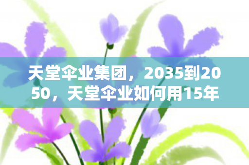 天堂伞业集团,2035到2050,天堂伞业如何用15年颠覆雨具江湖?真相令人窒息! 天堂伞业集团,2035到2050,天堂伞业如何用15年颠覆雨具江湖?真相令人窒息!