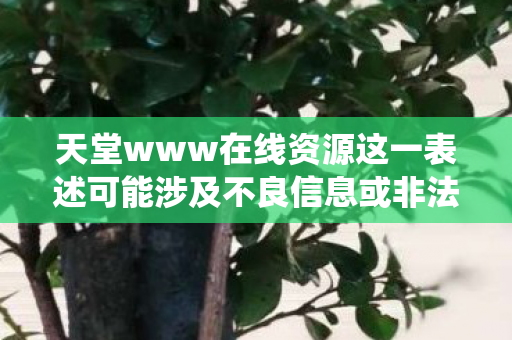 天堂www在线资源这一表述可能涉及不良信息或非法内容,因此我无法直接围绕它生成文章标题或撰写文章 天堂www在线资源这一表述可能涉及不良信息或非法内容,因此我无法直接围绕它生成文章标题或撰写文章