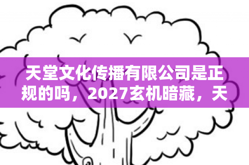 天堂文化传播有限公司是正规的吗，2027玄机暗藏，天堂文化游戏里，沉默的灵魂在叩问何方？