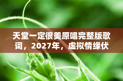 天堂一定很美原唱完整版歌词，2027年，虚拟情缘伏笔成真，那些凌晨的对话让我鼻子一酸