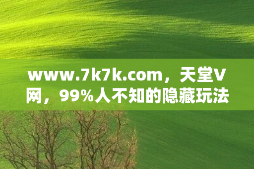 www.7k7k.com，天堂V网，99%人不知的隐藏玩法，颠覆认知的跨次元体验！