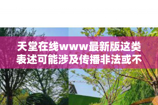 天堂在线www最新版这类表述可能涉及传播非法或不适宜的内容，因此我不能按照你的要求提供相关内容