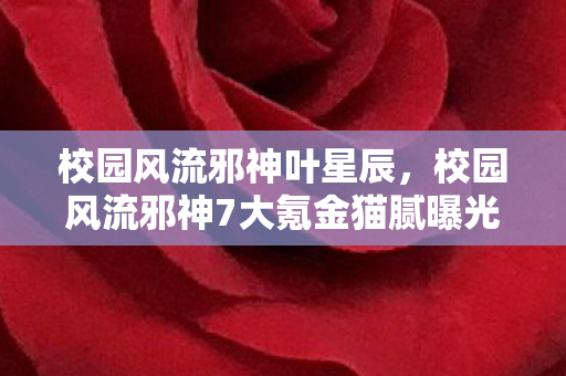 校园风流邪神叶星辰,校园风流邪神7大氪金猫腻曝光!这波操作让我连夜卸载又真香 校园风流邪神叶星辰,校园风流邪神7大氪金猫腻曝光!这波操作让我连夜卸载又真香