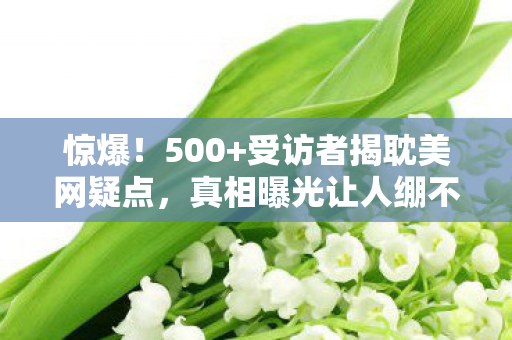 惊爆!500+受访者揭耽美网疑点,真相曝光让人绷不住! 惊爆!500+受访者揭耽美网疑点,真相曝光让人绷不住!