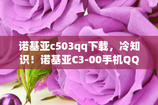 诺基亚c503qq下载,冷知识!诺基亚C3-00手机QQ下载竟藏颠覆操作,让人目瞪口呆! 诺基亚c503qq下载,冷知识!诺基亚C3-00手机QQ下载竟藏颠覆操作,让人目瞪口呆!