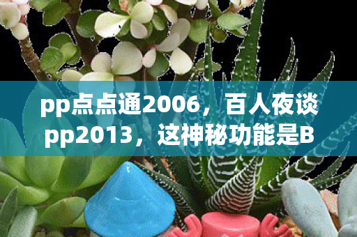 pp点点通2006,百人夜谈pp2013,这神秘功能是BUG还是彩蛋?老炮当场绷不住! pp点点通2006,百人夜谈pp2013,这神秘功能是BUG还是彩蛋?老炮当场绷不住!