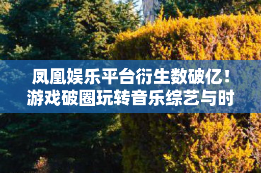 凤凰娱乐平台衍生数破亿!游戏破圈玩转音乐综艺与时尚秀场,意想不到! 凤凰娱乐平台衍生数破亿!游戏破圈玩转音乐综艺与时尚秀场,意想不到!
