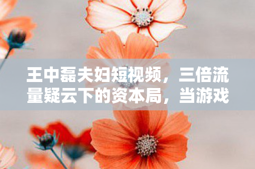 王中磊夫妇短视频,三倍流量疑云下的资本局,当游戏繁荣成为心寒的遮羞布 王中磊夫妇短视频,三倍流量疑云下的资本局,当游戏繁荣成为心寒的遮羞布