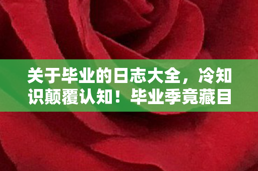 关于毕业的日志大全,冷知识颠覆认知!毕业季竟藏目瞪口呆的炸弹级游戏设计真相 关于毕业的日志大全,冷知识颠覆认知!毕业季竟藏目瞪口呆的炸弹级游戏设计真相