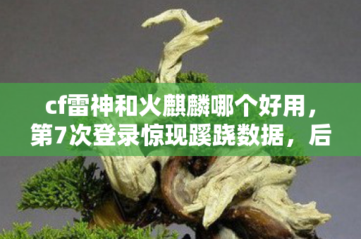 cf雷神和火麒麟哪个好用,第7次登录惊现蹊跷数据,后背发凉,我竟在游戏里逃了十年 cf雷神和火麒麟哪个好用,第7次登录惊现蹊跷数据,后背发凉,我竟在游戏里逃了十年