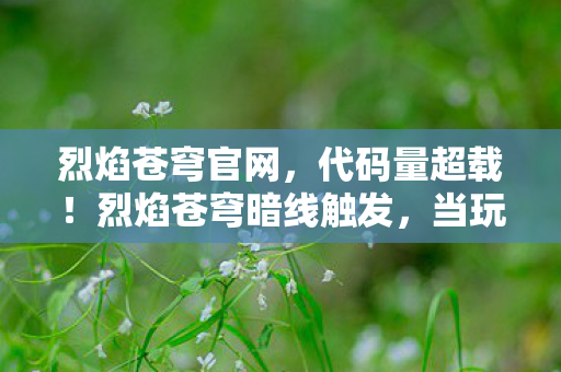 烈焰苍穹官网,代码量超载!烈焰苍穹暗线触发,当玩家头皮发麻时,世界开始坍缩 烈焰苍穹官网,代码量超载!烈焰苍穹暗线触发,当玩家头皮发麻时,世界开始坍缩