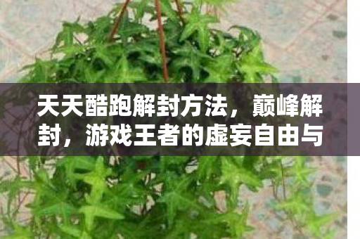 天天酷跑解封方法，巅峰解封，游戏王者的虚妄自由与现实囚徒的永恒枷锁