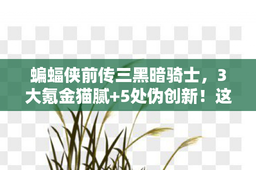 蝙蝠侠前传三黑暗骑士,3大氪金猫腻+5处伪创新!这IP续作让人上头到想砸键盘 蝙蝠侠前传三黑暗骑士,3大氪金猫腻+5处伪创新!这IP续作让人上头到想砸键盘