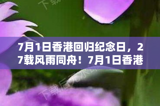 7月1日香港回归纪念日,27载风雨同舟!7月1日香港回归背后,藏着多少不为人知的震撼真相? 7月1日香港回归纪念日,27载风雨同舟!7月1日香港回归背后,藏着多少不为人知的震撼真相?
