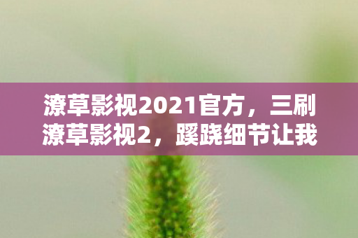 潦草影视2021官方，三刷潦草影视2，蹊跷细节让我后背发凉，原来我才是被耍的猴！