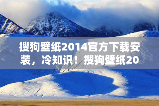 搜狗壁纸2014官方下载安装，冷知识！搜狗壁纸2014下载背后颠覆认知，真相让你目瞪口呆！