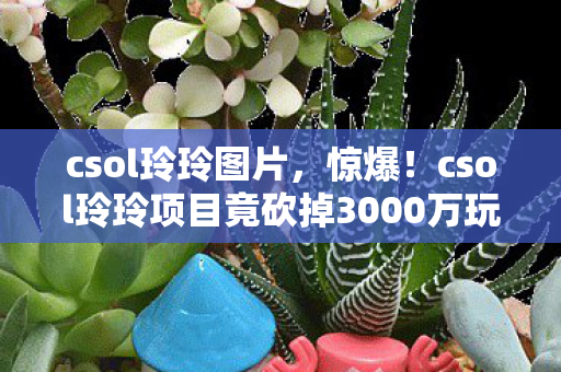 csol玲玲图片，惊爆！csol玲玲项目竟砍掉3000万玩法，背后隐情让人吓一跳！