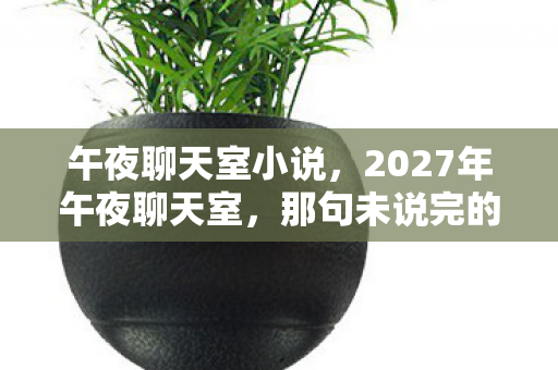 午夜聊天室小说,2027年午夜聊天室,那句未说完的再见,让我鼻子一酸 午夜聊天室小说,2027年午夜聊天室,那句未说完的再见,让我鼻子一酸