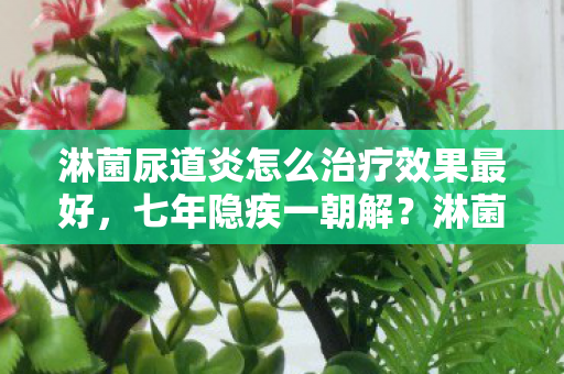 淋菌尿道炎怎么治疗效果最好,七年隐疾一朝解?淋菌尿道炎治疗谜题竟让老玩家泪目 淋菌尿道炎怎么治疗效果最好,七年隐疾一朝解?淋菌尿道炎治疗谜题竟让老玩家泪目