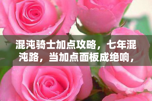 混沌骑士加点攻略,七年混沌路,当加点面板成绝响,泪目见证服务器最后一盏灯 混沌骑士加点攻略,七年混沌路,当加点面板成绝响,泪目见证服务器最后一盏灯