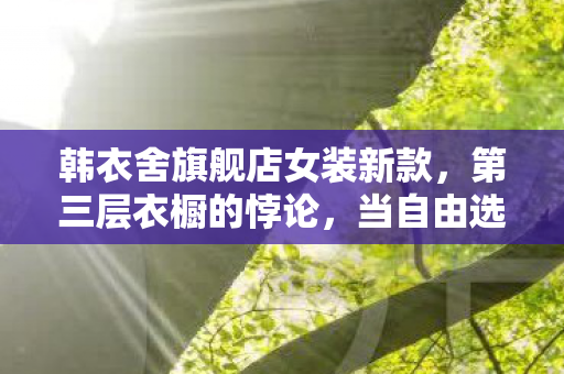 韩衣舍旗舰店女装新款，第三层衣橱的悖论，当自由选择撞碎命运镜面，灵魂震颤的真相竟是……