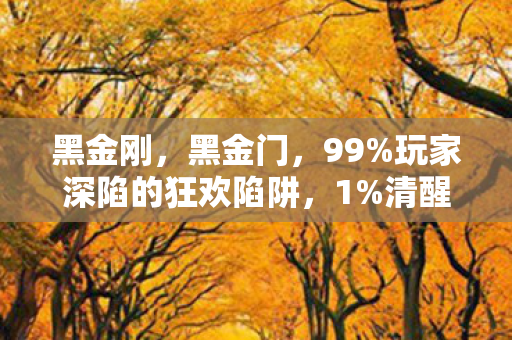 黑金刚,黑金门,99%玩家深陷的狂欢陷阱,1%清醒者戳破的残酷真相 黑金刚,黑金门,99%玩家深陷的狂欢陷阱,1%清醒者戳破的残酷真相