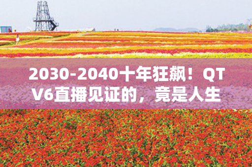 2030-2040十年狂飙!QTV6直播见证的,竟是人生终极取舍现场? 2030-2040十年狂飙!QTV6直播见证的,竟是人生终极取舍现场?